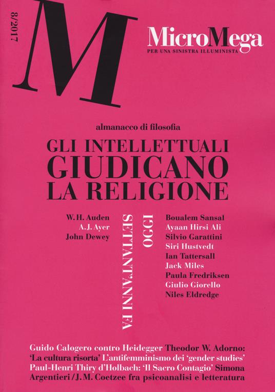Micromega (2017). Vol. 8: Gli intellettuali giudicano la religione - copertina
