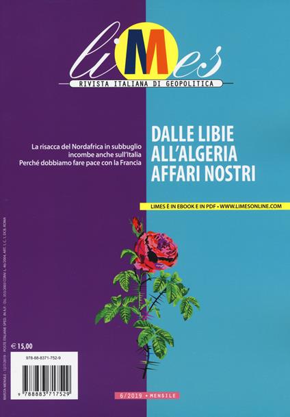 Limes. Rivista italiana di geopolitica (2019). Vol. 6: Dalle Libie all'Algeria, affari nostri - copertina