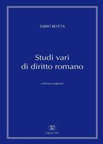 Studi vari di diritto romano. Ediz. ampliata