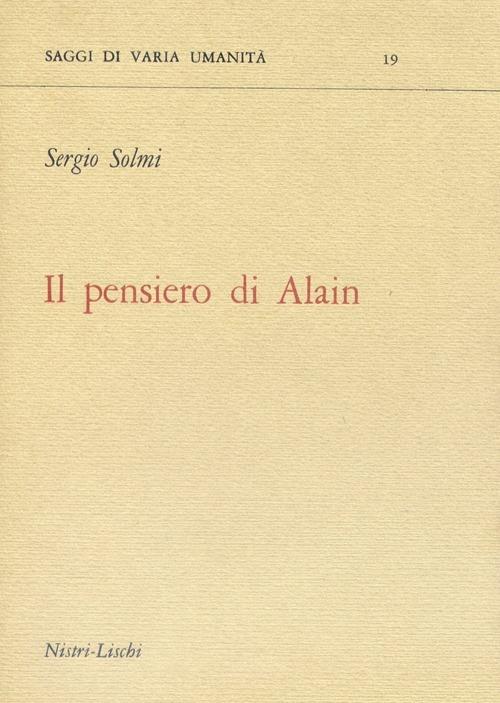 Il pensiero di Alain - Sergio Solmi - copertina