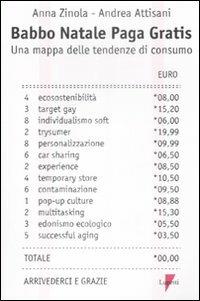 Babbo Natale paga gratis. Una mappa delle tendenze di consumo - Anna Zinola,Andrea Attisani - copertina