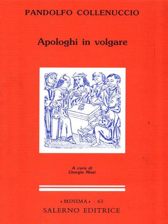 Apologhi in volgare - Pandolfo Collenuccio - copertina