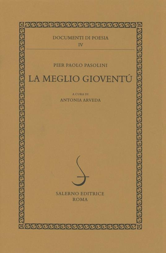 La meglio gioventù - Pier Paolo Pasolini - copertina