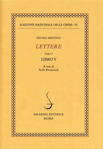 Lettere. Vol. 5: Libro 5º. - Pietro Aretino - copertina