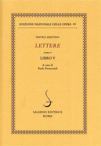 Lettere. Vol. 5: Libro 5º - Pietro Aretino - copertina