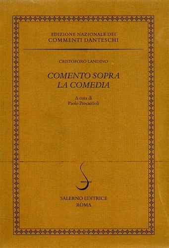 Comento sopra la Comedia - Cristoforo Landino - copertina