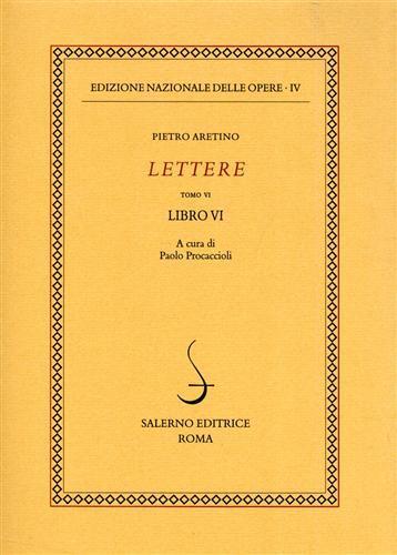 Lettere. Vol. 6: Libro 6° - Pietro Aretino - copertina