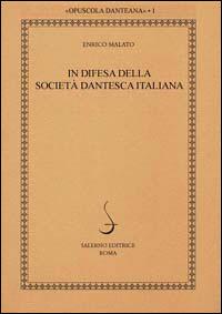 In difesa della Società dantesca italiana - Enrico Malato - copertina