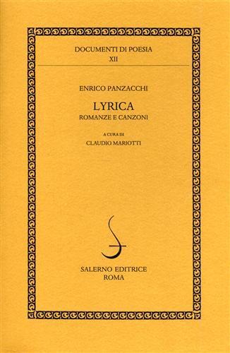 Lyrica. Romanze e canzoni - Enrico Panzacchi - 2