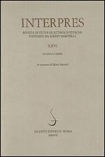 Interpres. Rivista di studi quattrocenteschi. Vol. 26