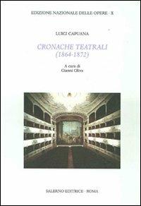 Cronache teatrali (1864-1867) - Luigi Capuana - copertina