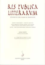 Res publica litterarum. Studies in the classical tradition. Vol. 32