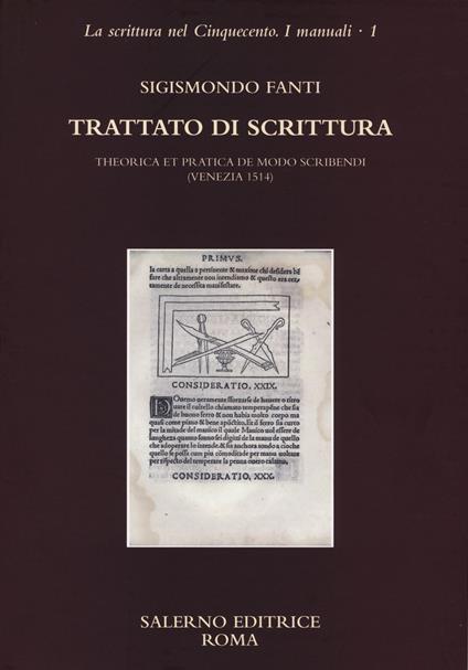 Trattato di scrittura. Theorica et pratica de modo scribendi (Venezia, 1514) - Sigismondo Fanti - copertina