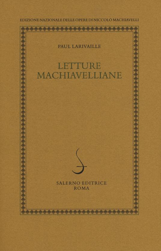 Letture machiavelliane - Paul Larivaille - copertina