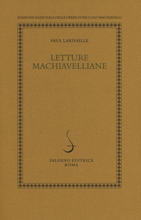 Letture machiavelliane - Paul Larivaille - copertina