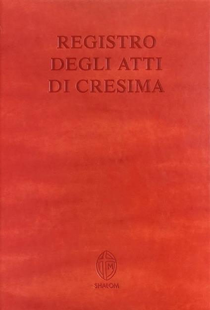 Registro degli atti di Cresima - copertina