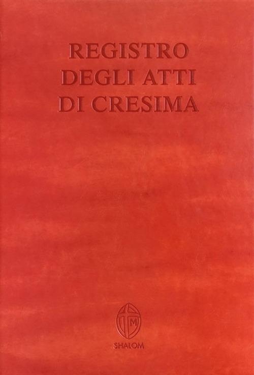 Registro degli atti di Cresima - copertina