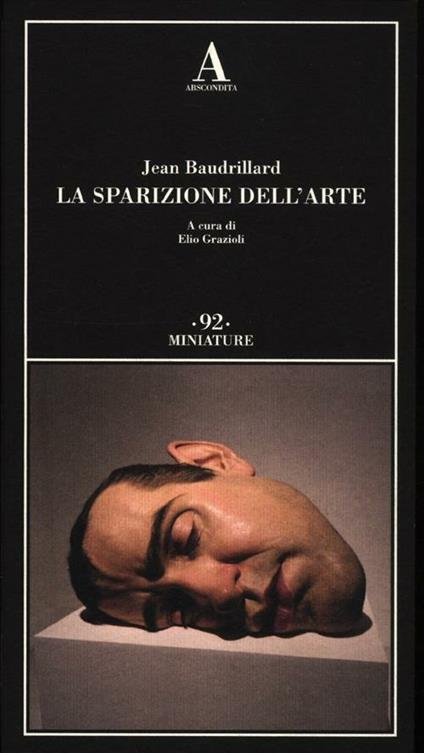 La sparizione dell'arte - Jean Baudrillard - copertina