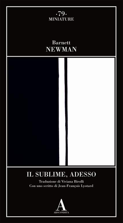 Il sublime, adesso - Barnett Newman - copertina