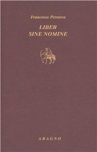 Libro senza titolo-Liber sine nomine - Francesco Petrarca - copertina