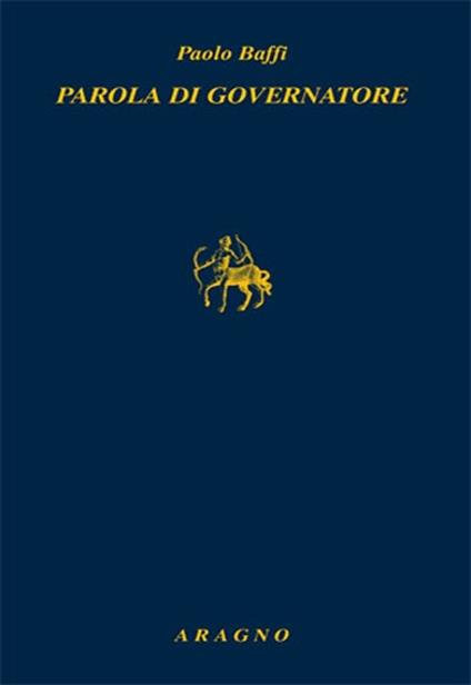 Parola di governatore - Paolo Baffi - copertina