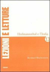 Hofmannsthal e l'Italia - Bernhard Böschenstein - copertina