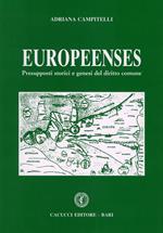 Europeenses. Presupposti storici e genesi del diritto comune
