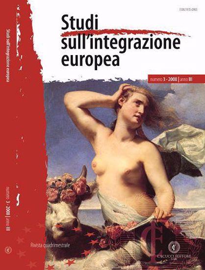 Studi sull'integrazione europea (2008). Vol. 3 - copertina