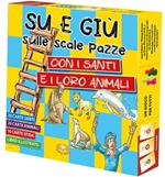 Su e giù sulle scale pazze con i santi e i loro animali. Con gioco da tavolo