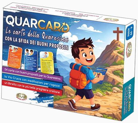 Quarcard. Le carte della Quaresima con la sfida dei buoni propositi. Con 54 Carte - copertina