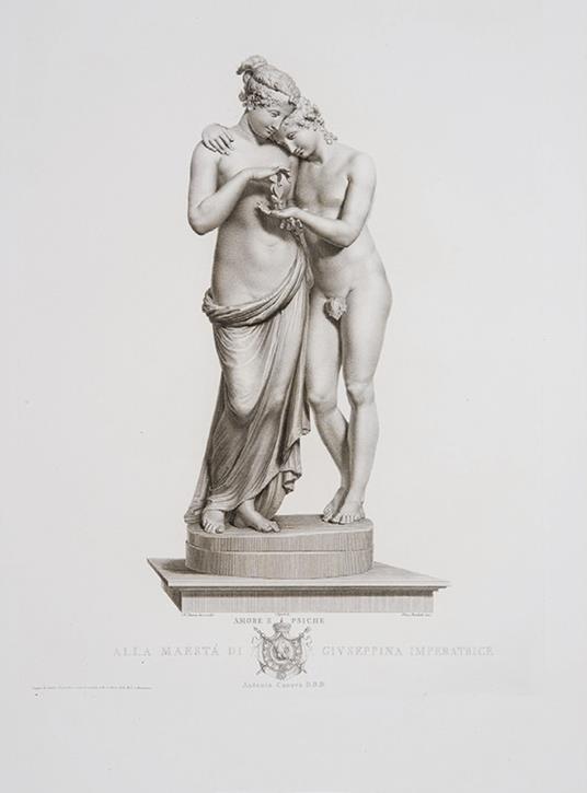 Stampe delle opere scolpite da Antonio Canova Roma MDCCCXVII (1817). Riproduzione anastatica integrale - copertina