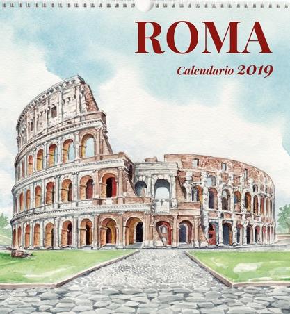 Roma acquerelli. Calendario grande - copertina