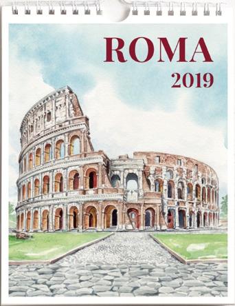 Roma acquerelli. Calendario medio - copertina