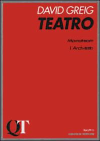 Teatro. L'architetto Mainstream - David Greig - copertina