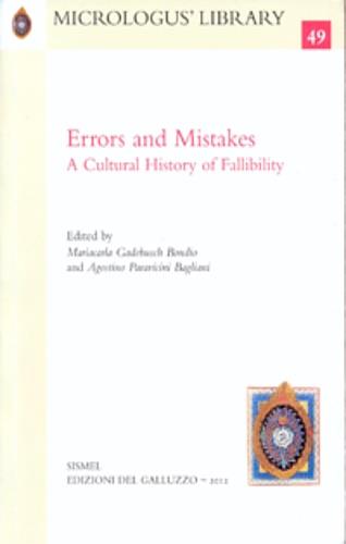 Errors and mistakes. A cultural history of fallibility - copertina