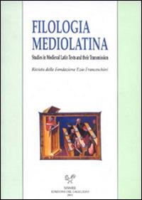 Filologia mediolatina. Studies in medieval latin texts and their transmission (2016). Vol. 23 - copertina