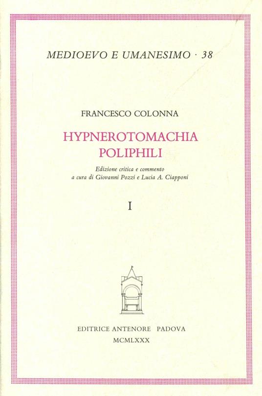 Hypnerotomachia Poliphili - Francesco Colonna - copertina