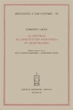 Le postille all'«Institutio oratoria». Ediz. critica