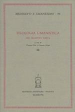 Filologia umanistica. Per Gianvito Resta