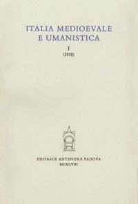 Italia medioevale e umanistica. Vol. 1 - copertina