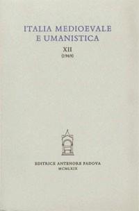 Italia medioevale e umanistica. Vol. 12 - copertina
