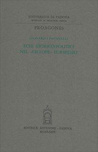 Echi storico-politici nel «Ciclope» euripideo - Leonardo Paganelli - copertina