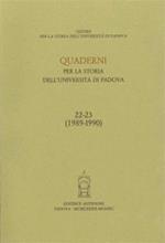 Quaderni per la storia dell'Università di Padova (22-23)