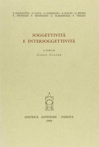 Soggettività e intersoggettività - copertina