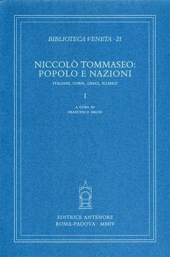 Niccolò Tommaseo: popolo e nazioni. Italiani, corsi, greci, illirici - copertina