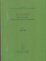 Quaderni per la storia dell'Università di Padova. Vol. 37