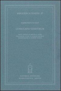 Consolatio venetorum - Raimondo Lullo - copertina
