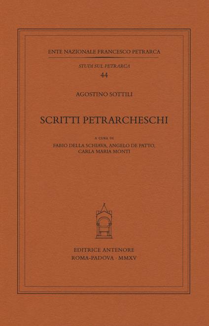 Scritti petrarcheschi - Agostino Sottili - copertina