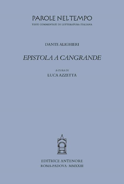 Epistola a Cangrande - Dante Alighieri - copertina