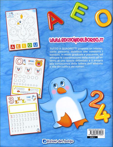 Tutto a quadretti. Lettere e numeri. Ediz. illustrata - Roberta Fanti - 2